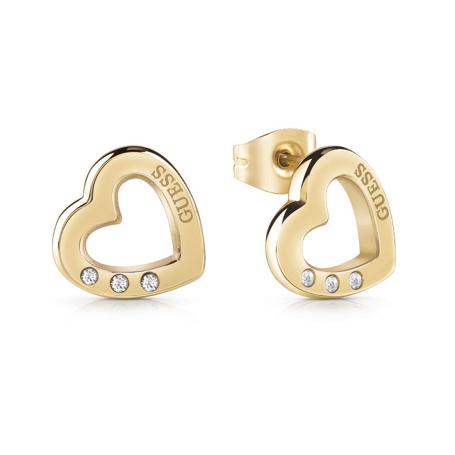 Pendientes Guess Hearted Chain UBE29059