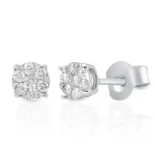 Pendiente oro blanco BIL026
