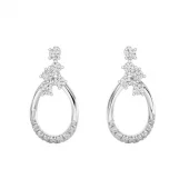 Pendientes oro blanco BOKT16