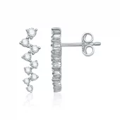 Pendientes oro blanco BVK13