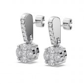 pendientes oro blanco BOMP4