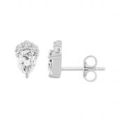 pendientes oro blanco BFC01